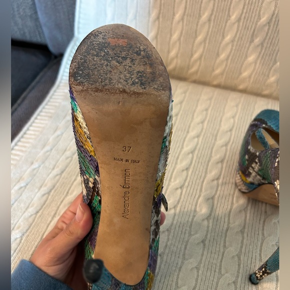 Alexandre Birman Snakeskin Heel Pumps size 37 - Picture 7 of 7